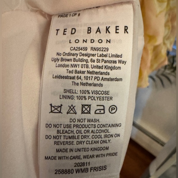 Ted Baker London Cream Puff Sleeve Paisley Ruffled Blouse - Picture 5 of 16